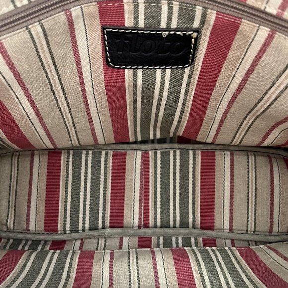 Floto Venezia Women Black Leather Boston Briefcase Attached Laptop Case w/ Strap - Picture 14 of 16